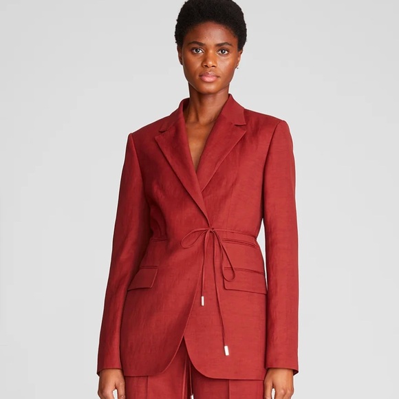 Halston Harper jacket in viscose linen, sz 6, NWT - Picture 3 of 12